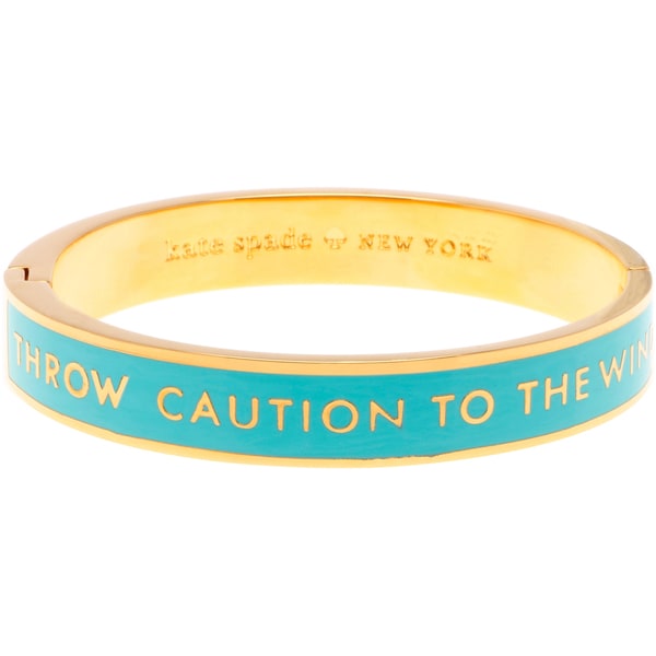 Kate Spade Goldplated Throw Caution to the Wind Pool Blue Enamel