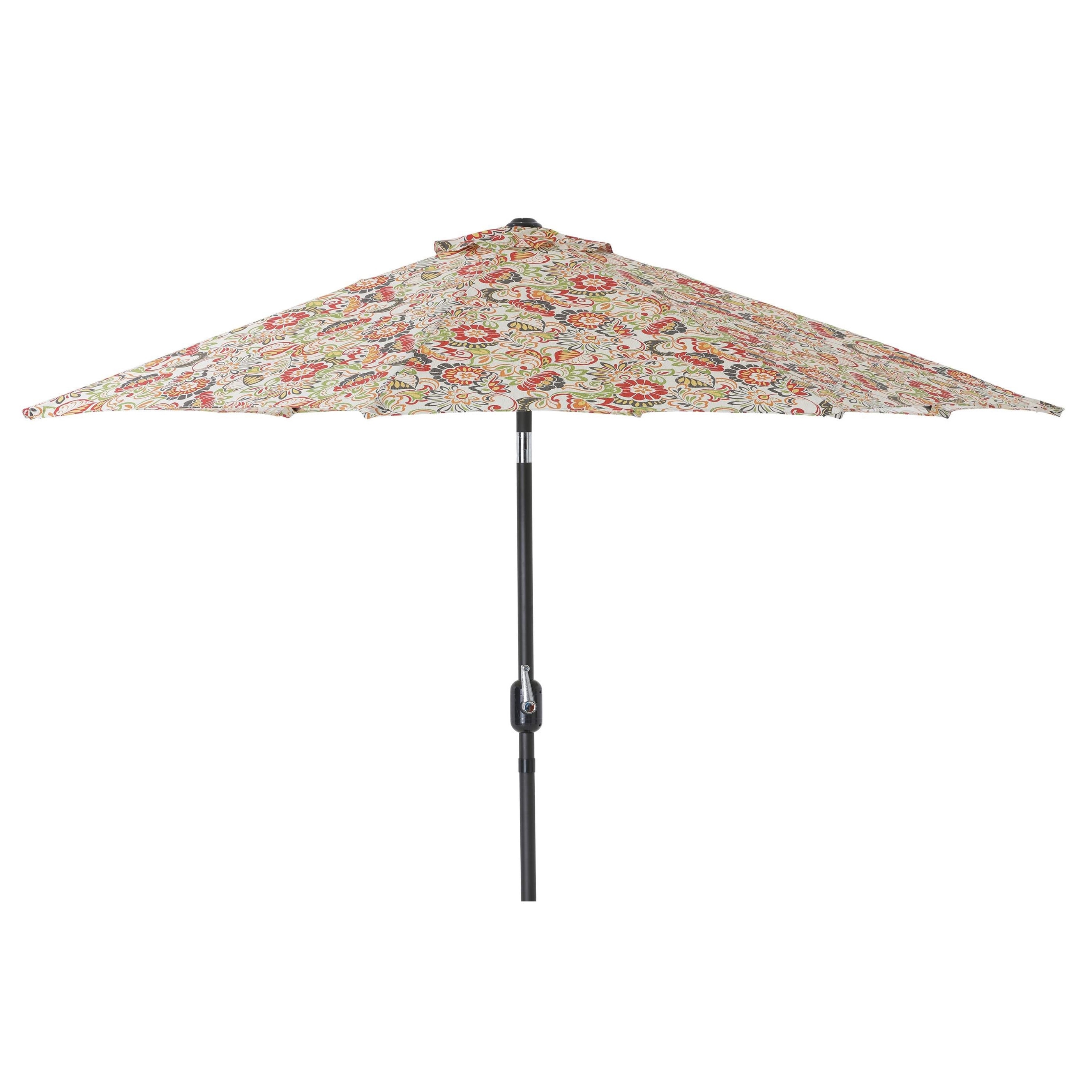 Shop Pillow Perfect Multicolored Floral 9 Foot Patio Umbrella Overstock 9218857