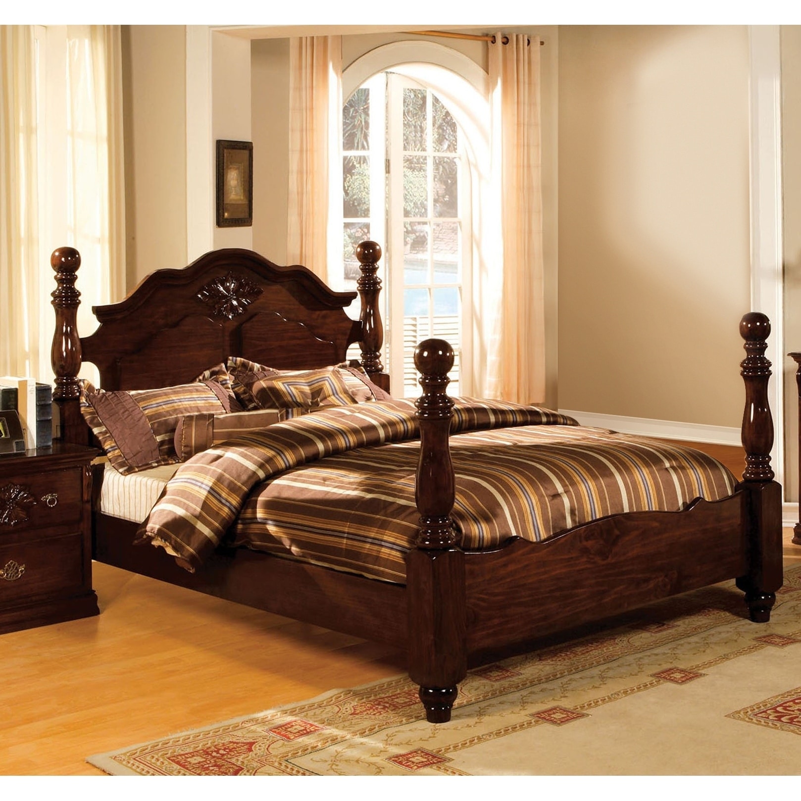 Furniture of America Weston Pine Poster Bed - On Sale - Bed Bath Beyond - 9218879