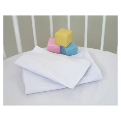 White Fitted Sheets for Badger Moses Basket (Set of 2)