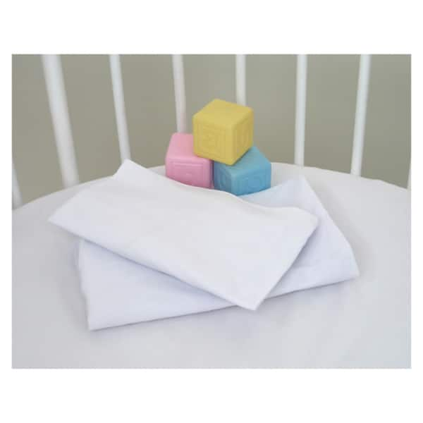 slide 1 of 1, White Fitted Sheets for Badger Moses Basket (Set of 2)