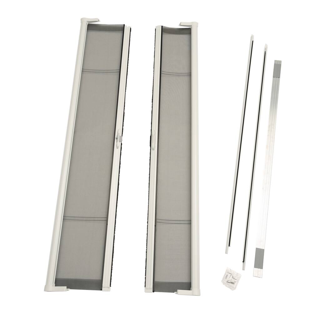 Brisa Retractable Screen for Standard Height - Double Doors - White