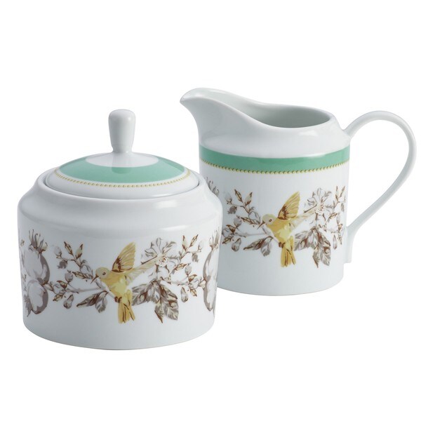 Shop BonJour Dinnerware Fruitful Nectar Print Porcelain Sugar and