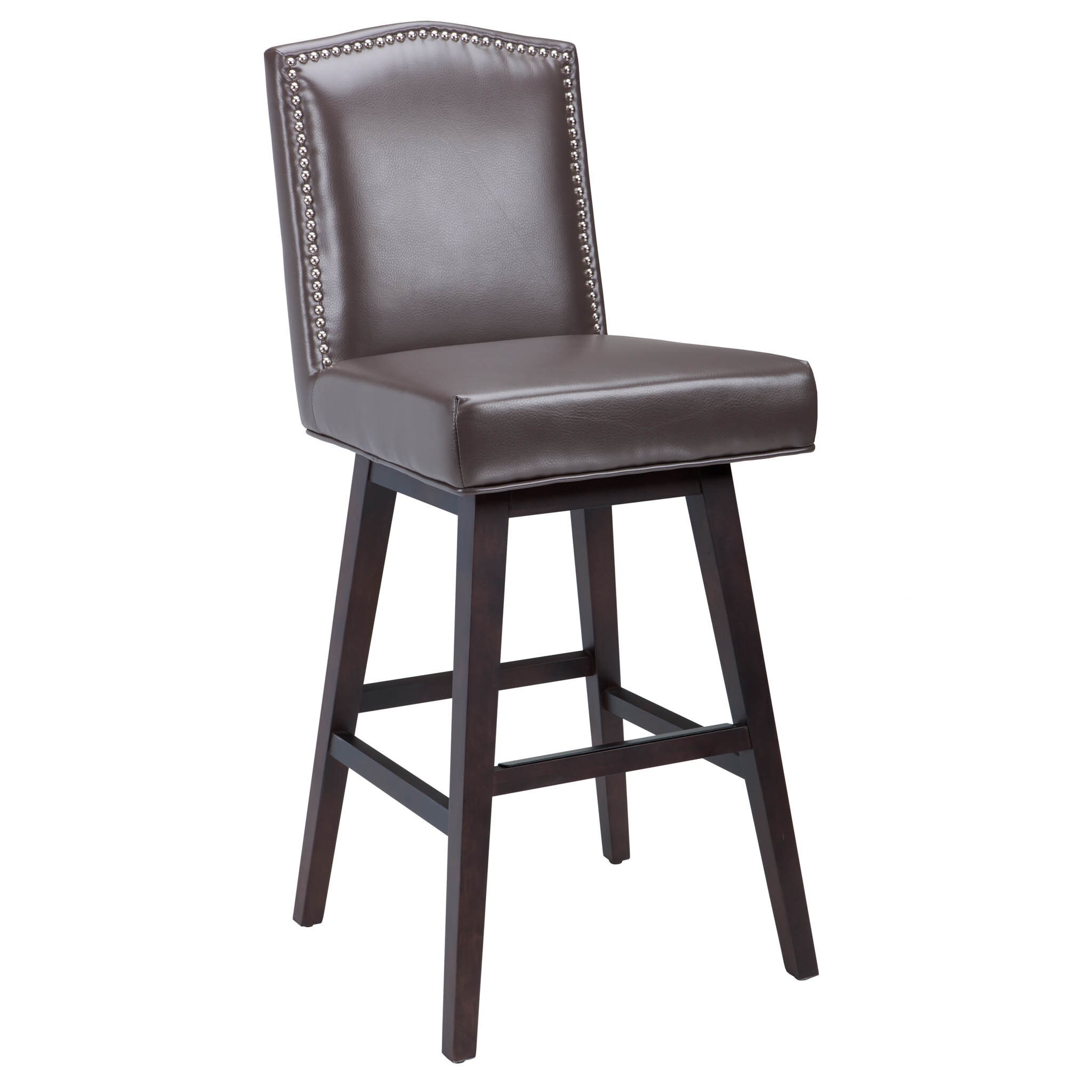 Gracewood Hollow Adam Bonded Leather Swivel 30 Bar Stool Gracewood Hollow Adam Bonded Leather Swivel 30 Bar Stool