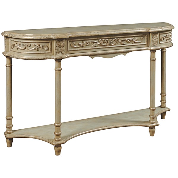 cream console tables