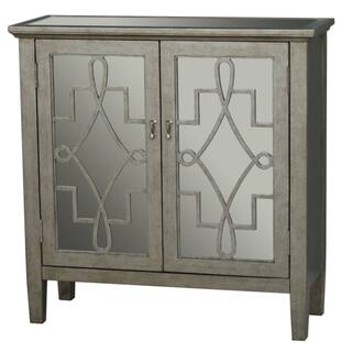 Silver Distressed Bedroom Furniture For Less Hand Painted Distressed Silver Leaf Mirrored Finish Accent Chest