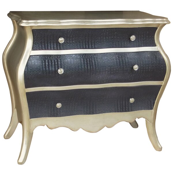 Shop Hand Painted Distressed Silver Finish Bombay Accent Chest Free