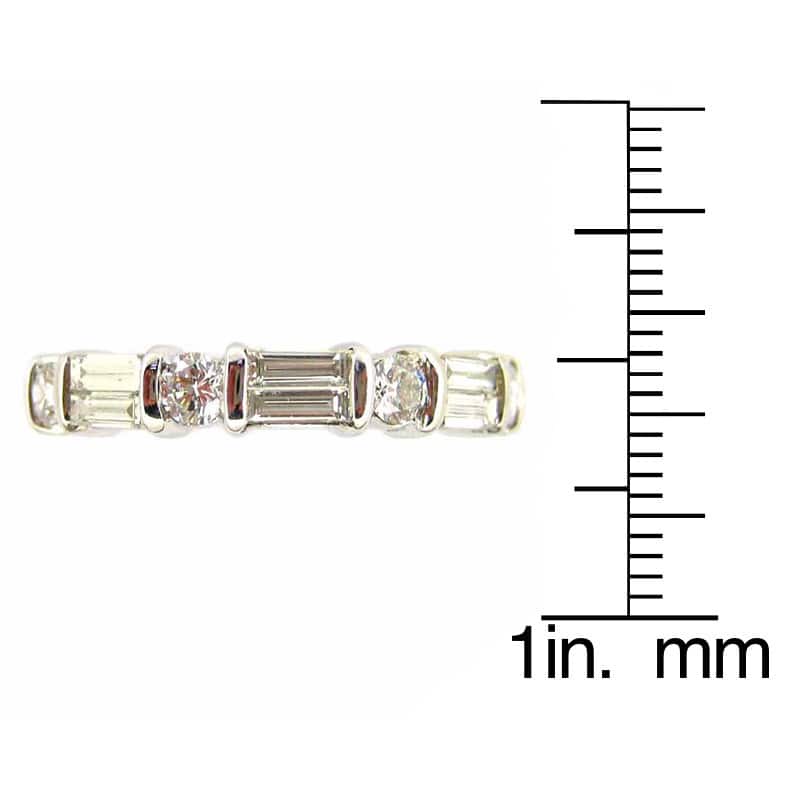 Kabella Luxe 18k White Gold 3/4ct TDW Tapered Round White Diamond Ring (H-I, VS1-VS2)