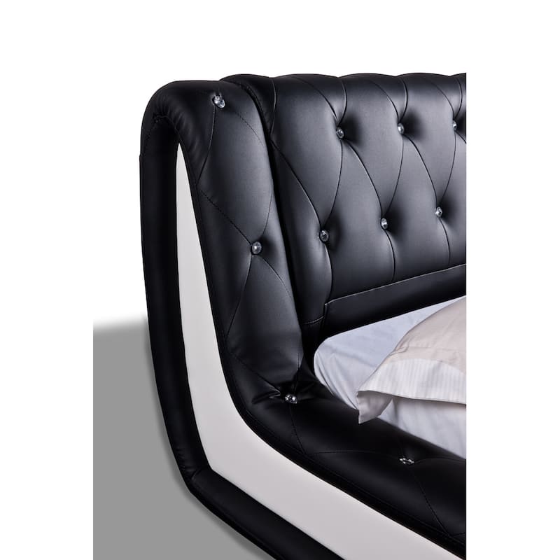 Dorian 2-piece Black and White Modern Bed