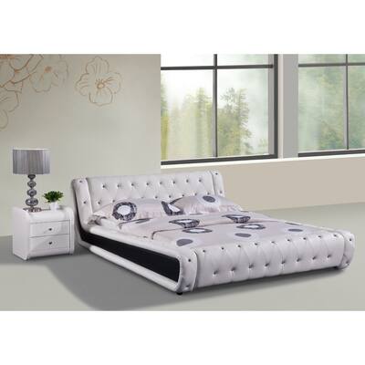 Dorian 2-piece White and Black Modern Bed Set