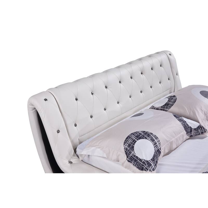 Dorian 2-piece White and Black Modern Bed Set
