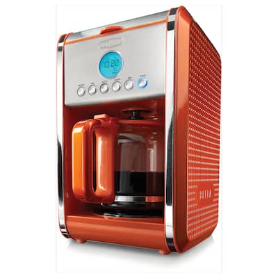 Bella Dots Orange 12-cup Programmable Coffee Maker
