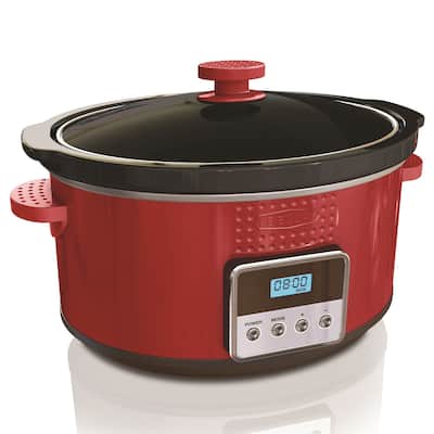 Bella Red 5-quart Programmable Slow Cooker