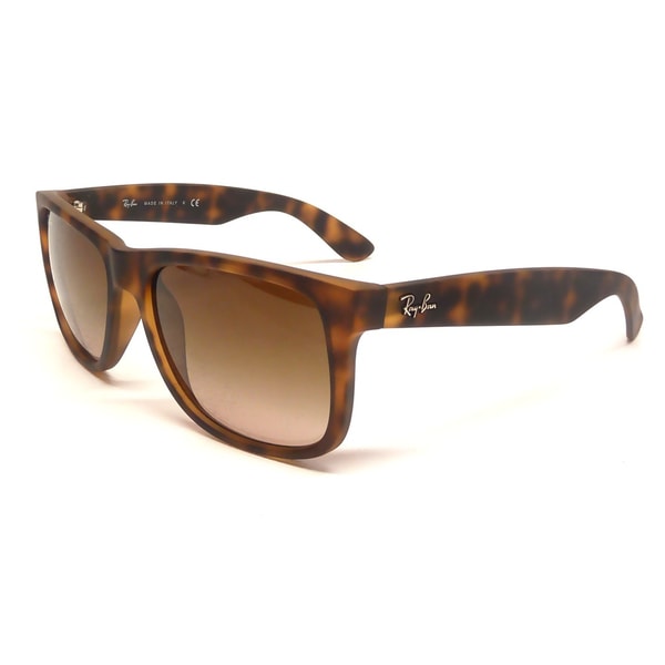 Ray-Ban Justin Wayfarer Sunglasses 55mm - Matte Tortoise Frame/Brown ...