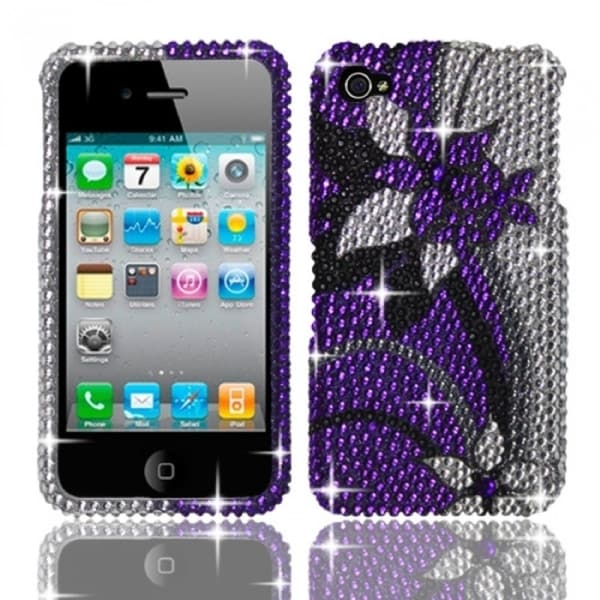 BasAcc Bling Full Diamond Pattern Snap on Hard Case Cover for Apple