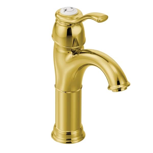 Shop Moen Kingsley One Handle Bathroom Faucet Polished Brass