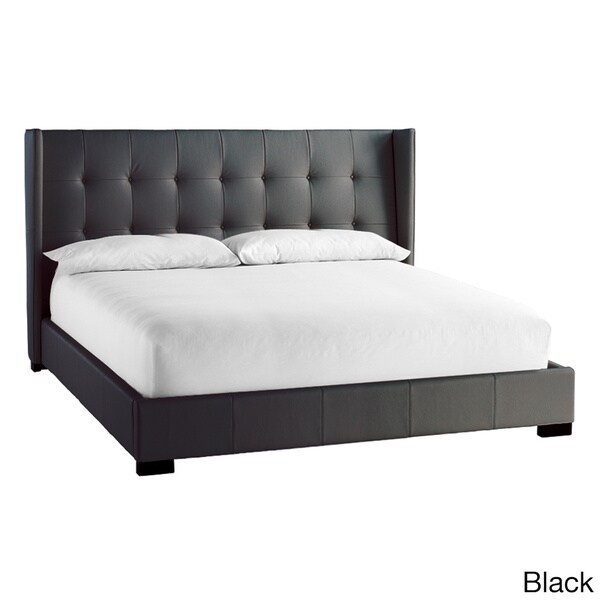 Shop Sunpan Penelope Bonded Leather Kingsize Bed Free Shipping Today