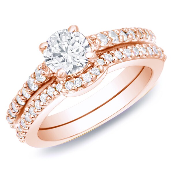 overstock rose gold engagement rings
