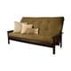 preview thumbnail 4 of 15, Porch & Den DeSoto Hardwood/ Suede Queen-Size Futon Set Sofa Bed
