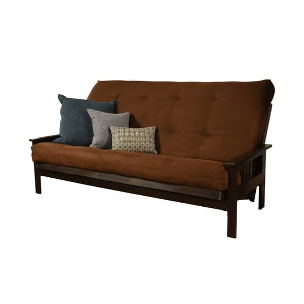 Porch Den Desoto Hardwood Suede Queen Size Futon Sofa Bed Suede Queen Size Futon Sofa Bed