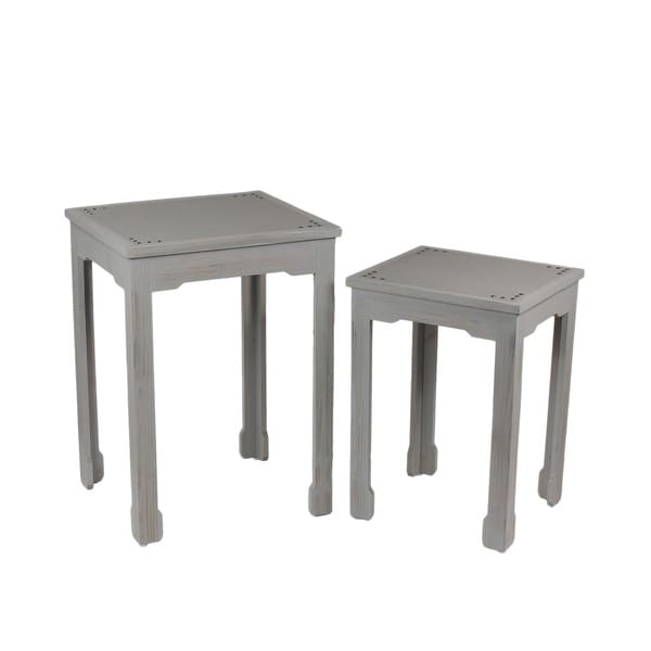 Wood 2 piece Shagreen Tables