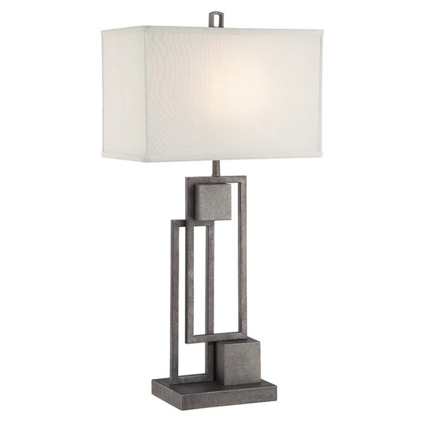 Lite Source Volterra Antique Patina Geometric 1-light Table Lamp