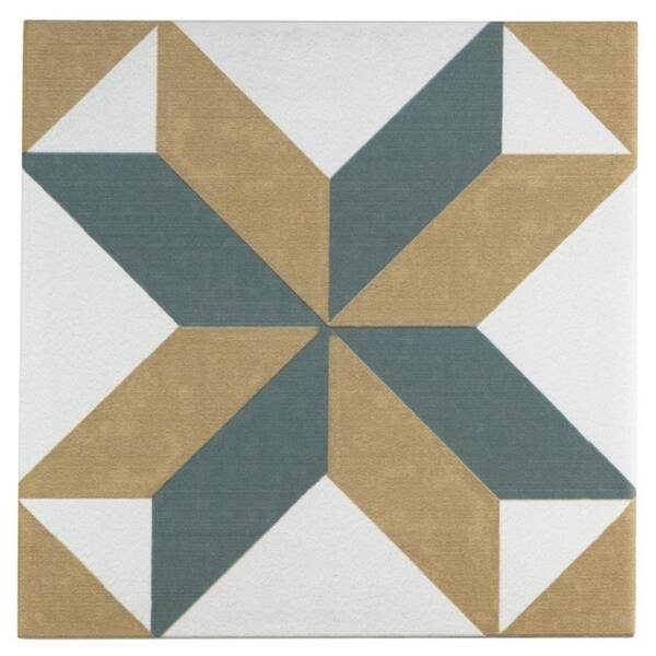 Somertile 7 75x7 75 Inch Renaissance Pattern Ceramic Floor Somertile 7 75x7 75 Inch Renaissance