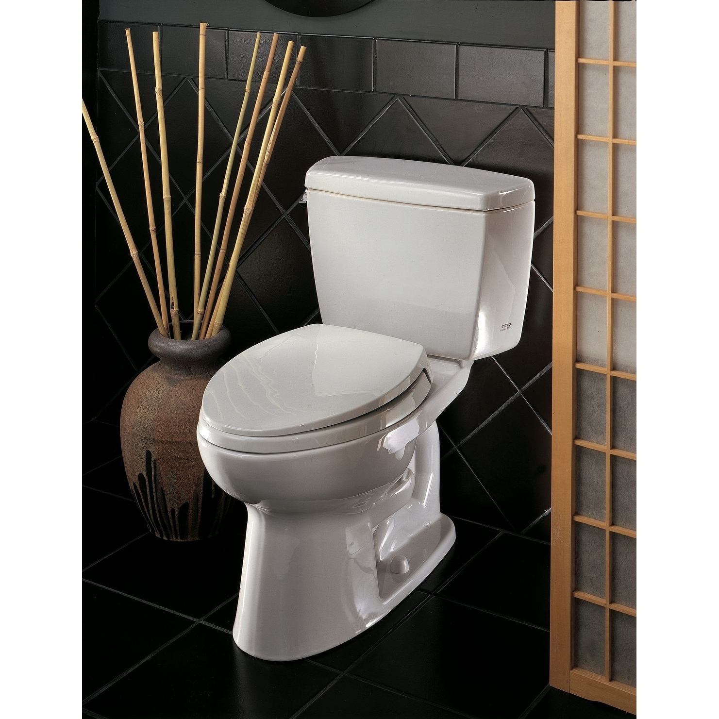 Toto Drake Two-Piece Elongated 1.6 GPF Toilet, Colonial White