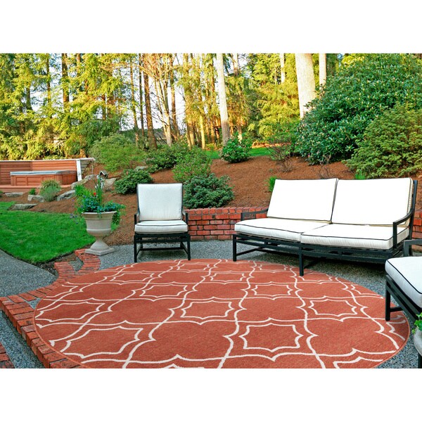 Natasha Contemporary Trellis Indoor/ Outdoor Area Rug