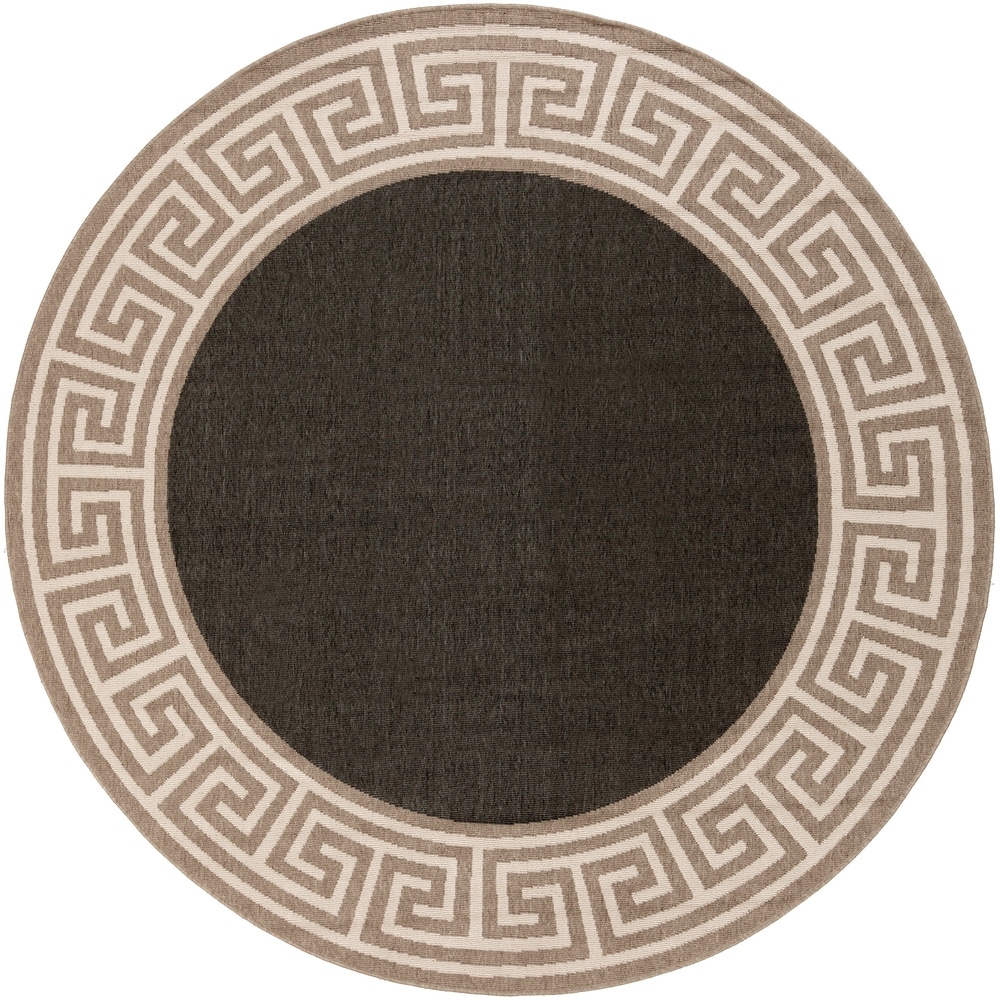 GAD Greek Key High Quality Indoor Outdoor Area Rug Black (As Is Item) - Bed  Bath & Beyond - 31827644