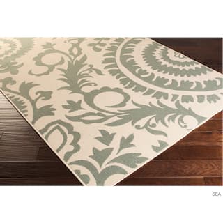Green Indoor 5x8 6x9 Rugs For Less Nina Contemporary Fl Indoor Outdoor Area Rug 5 3 X 7 6