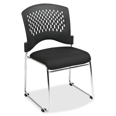 Lorell Black Stackable Chairs (Pack of 4)