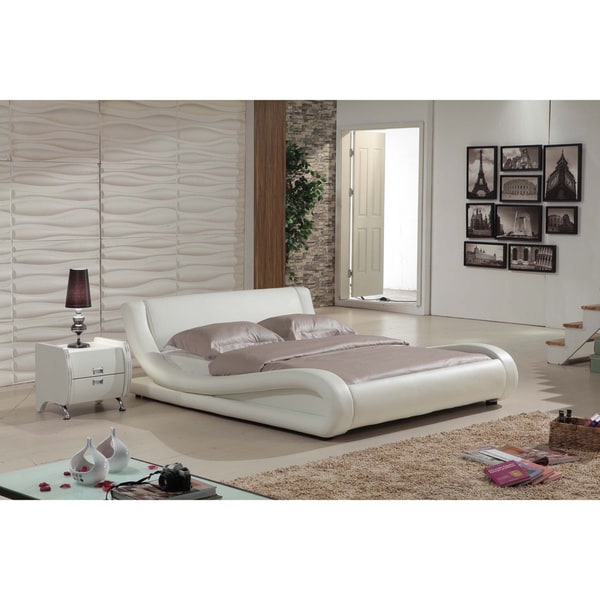 Dorian 2 piece White and Black Modern Bed Set