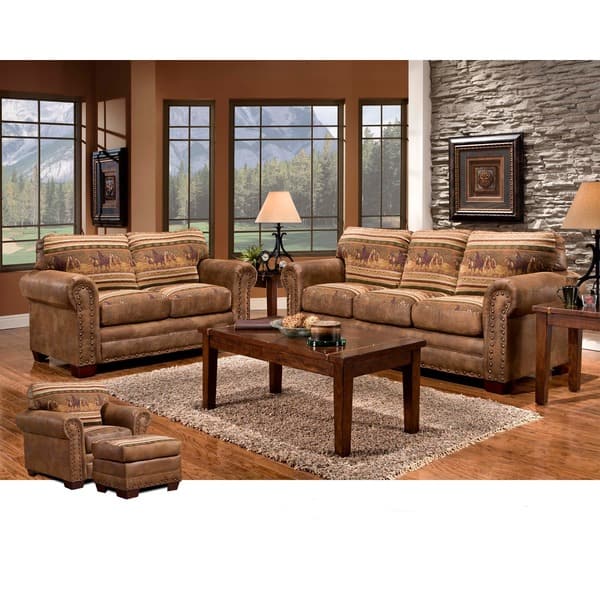 slide 2 of 7, Wild Horses Lodge 4-piece Set