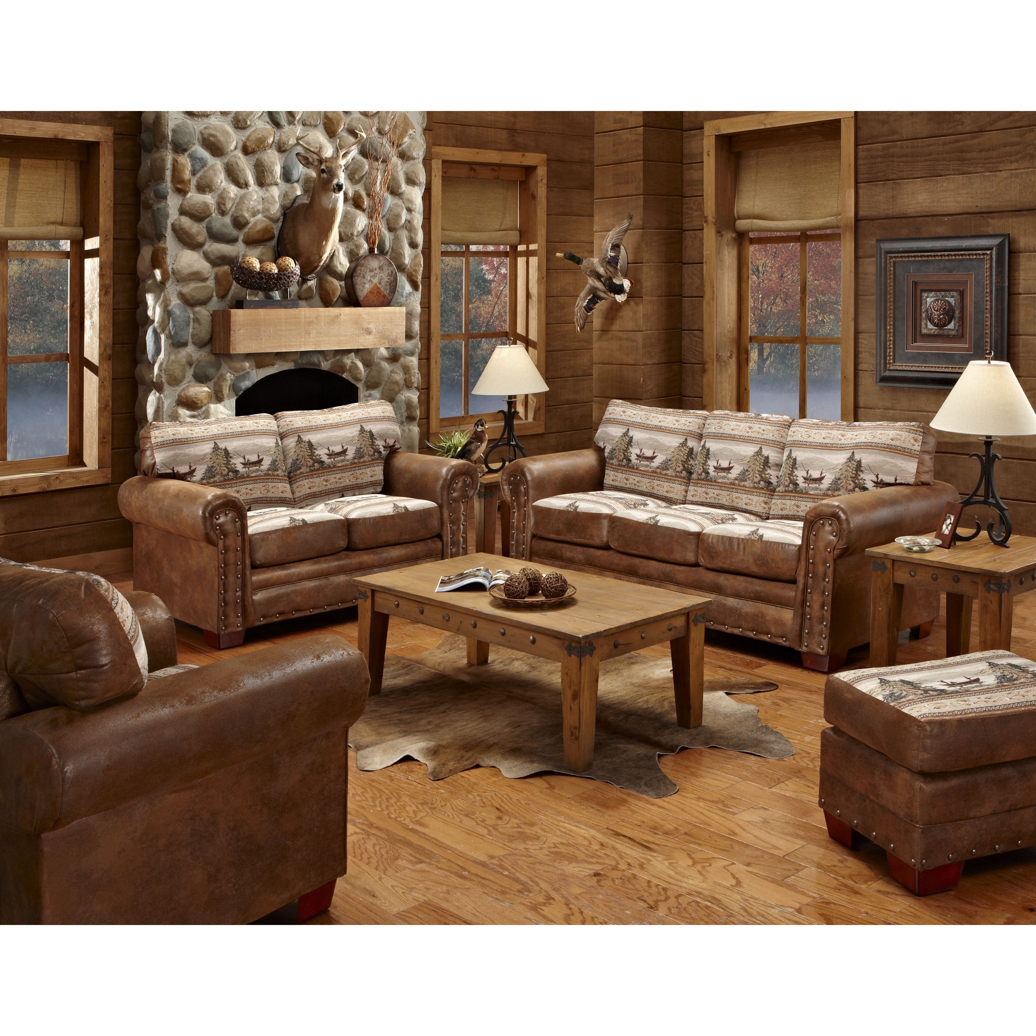 Rustic couch deals set