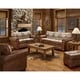 preview thumbnail 1 of 2, Alpine Lodge Fishing Scene Upholstered 4-piece Seating Set