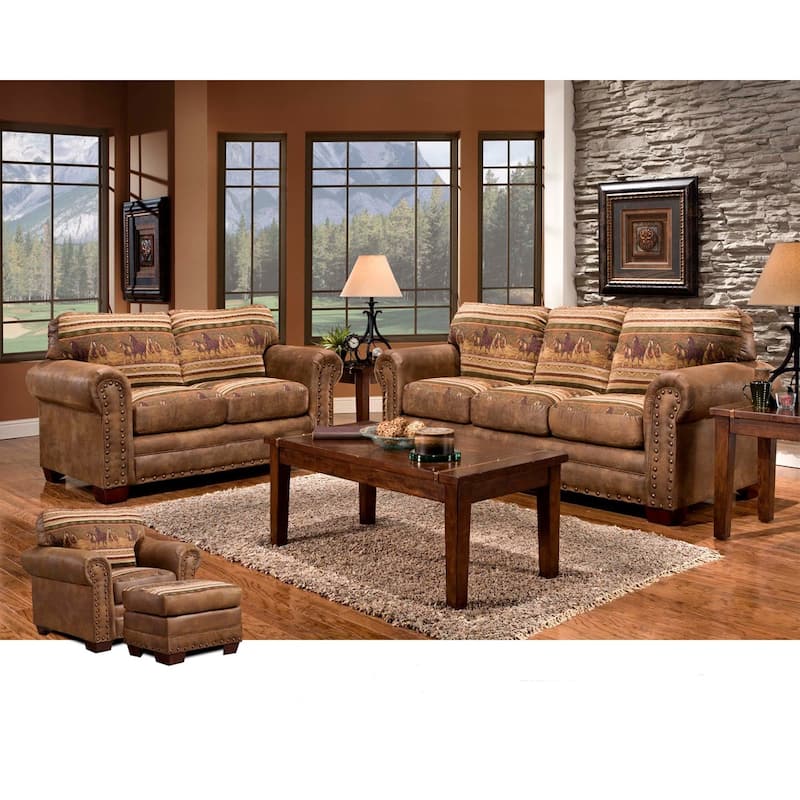 Wild Horses Lodge 4-piece Seating Group with Sofa Sleeper