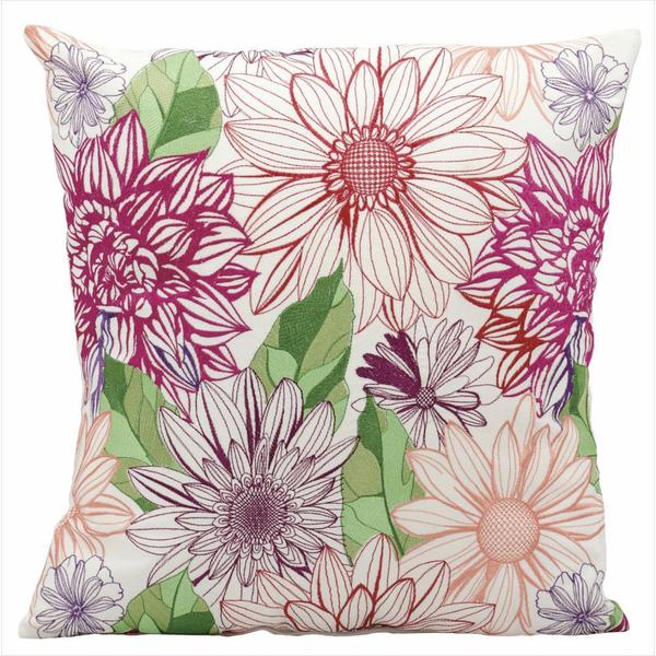 Mina Victory Indoor/Outdoor Fantasy Multicolor Throw Pillow (18-inch x 18-inch) by Nourison