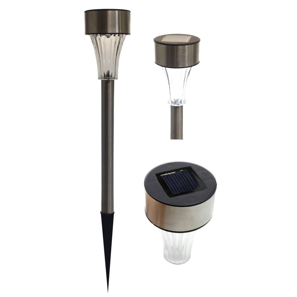 Outdoor Stainless Steel LED Solar Lights Path Landscape Lamp (Set of 24)