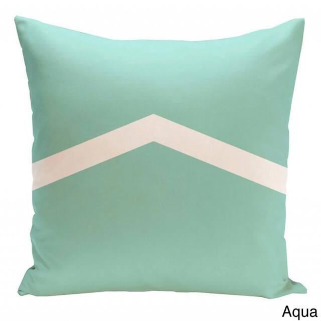 26 x 26-inch Two-tone Chevron Decorative Throw Pillow - Aqua-26