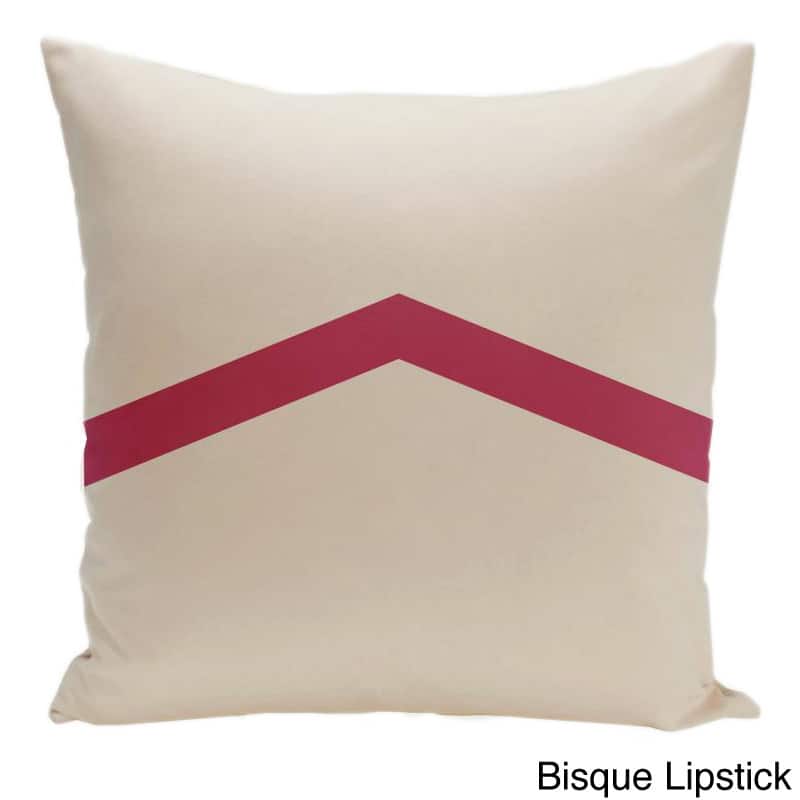 26 x 26-inch Two-tone Chevron Decorative Throw Pillow - Bisque Lipstick-26