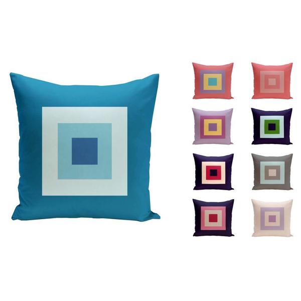 Shop 18 x 18inch Geometric Squares Decorative Throw Pillow On Sale