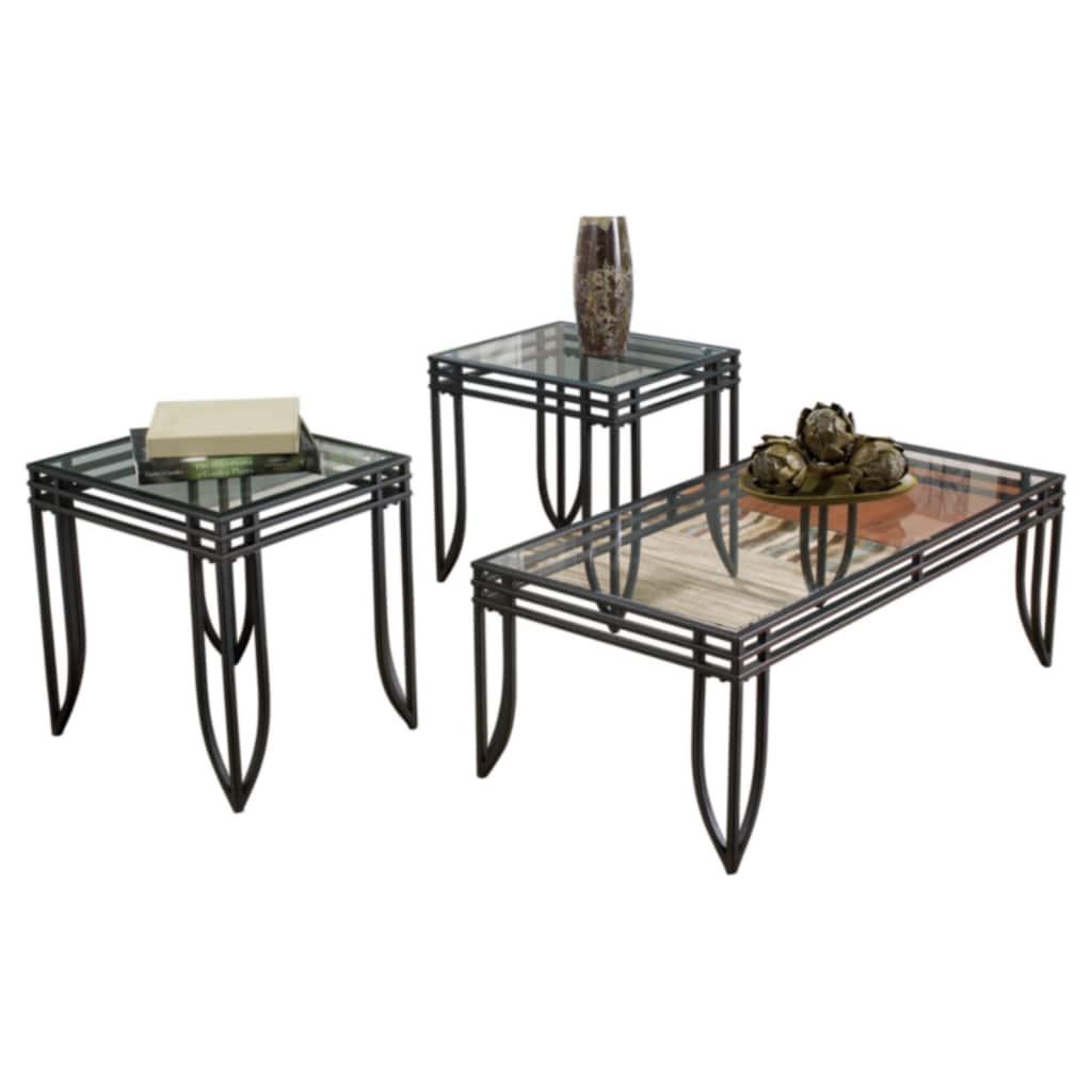 Signature Design by Ashley Exeter 3 Piece Occasional Table Set - Accent Tables