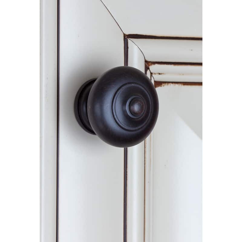 GlideRite 1.5-inch Oil Rubbed Bronze Round Ring Mushroom Cabinet Knobs (Pack of 10)
