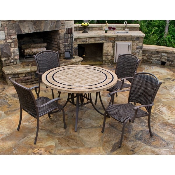 Shop Marquesas 5-piece Dining Set - Overstock - 9232128 Shop Marquesas 5-piece Dining Set - Overstock - 9232128 on Safavieh Outdoor Living Horus Dining Set id=43634