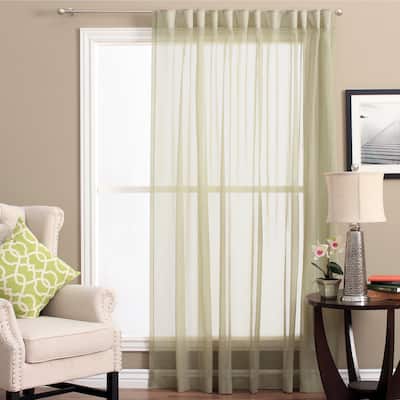Lucerne Wanda Pleat Back Tab Patio Curtain Panel - 104 x 84