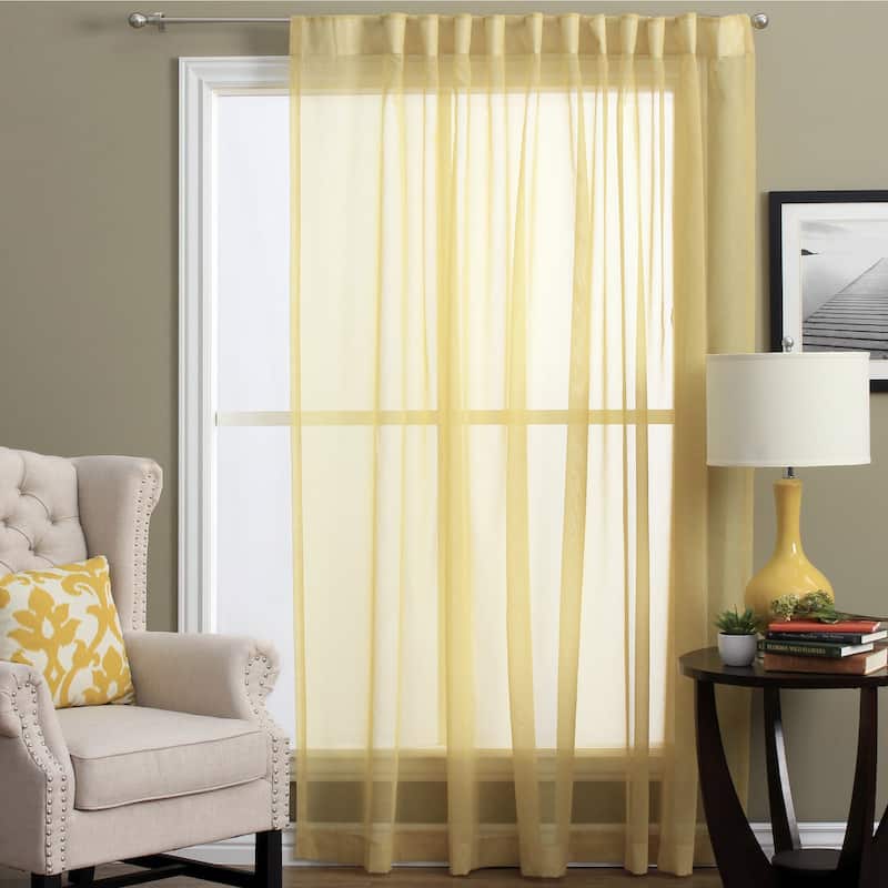 Lucerne Wanda Pleat Back Tab Patio Curtain Panel - 104 x 84