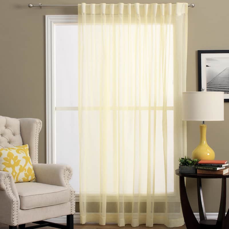 Lucerne Wanda Pleat Back Tab Patio Curtain Panel - 104 x 84
