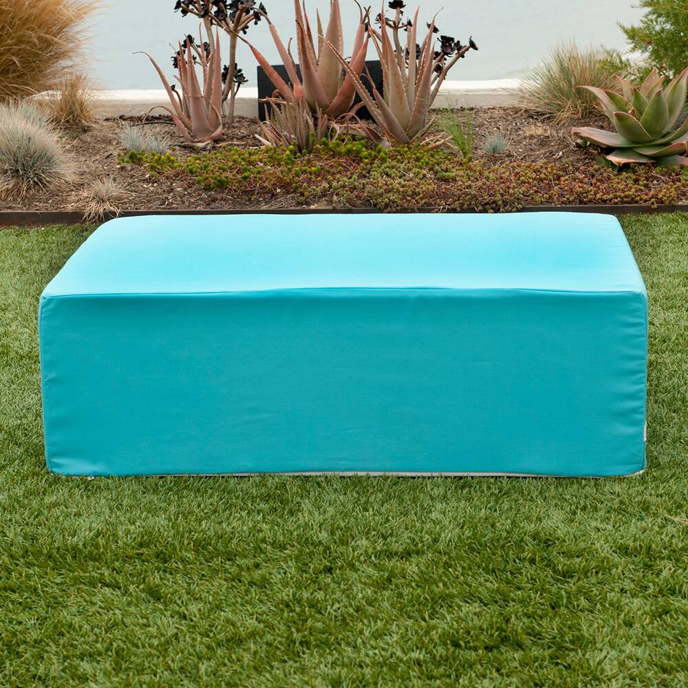 Handmade LowBoy Aruba Blue Ottoman