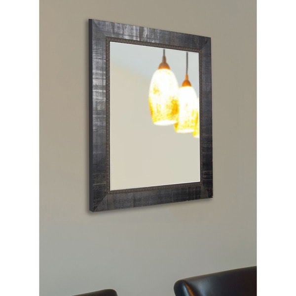 American Made Rayne Italian Ebony Vanity Wall Mirror - Antique Black, Black, Dark Ebony